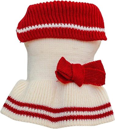 Вовняний пуловер для собак Галатея, теплий трикотажний комір для чихуахуа, бульдога, такси, йорка (L, червоний)