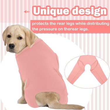 Комбінезон для собак після операції на ногах, захист від витікання, запобігає інфекціям, розмір L, рожевий