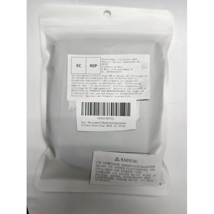 Сумка для ласощів для собак, багатофункціональна сумка для прогулянок з силіконовим кишеньком, мішок для корму для дресирування собак та дозатор ласощів, ідеальна для активного відпочинку на вулиці (Чорний 4 чашки) (6. Сірий 4 чашки)