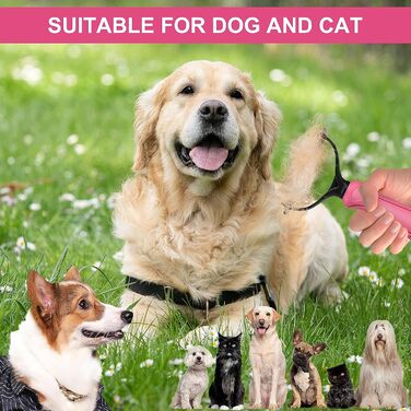 Щітка для собак для видалення підшерстя, 2 бокові щітки для грумінгу, професійний інструмент для догляду за шерстю, рожевий колір