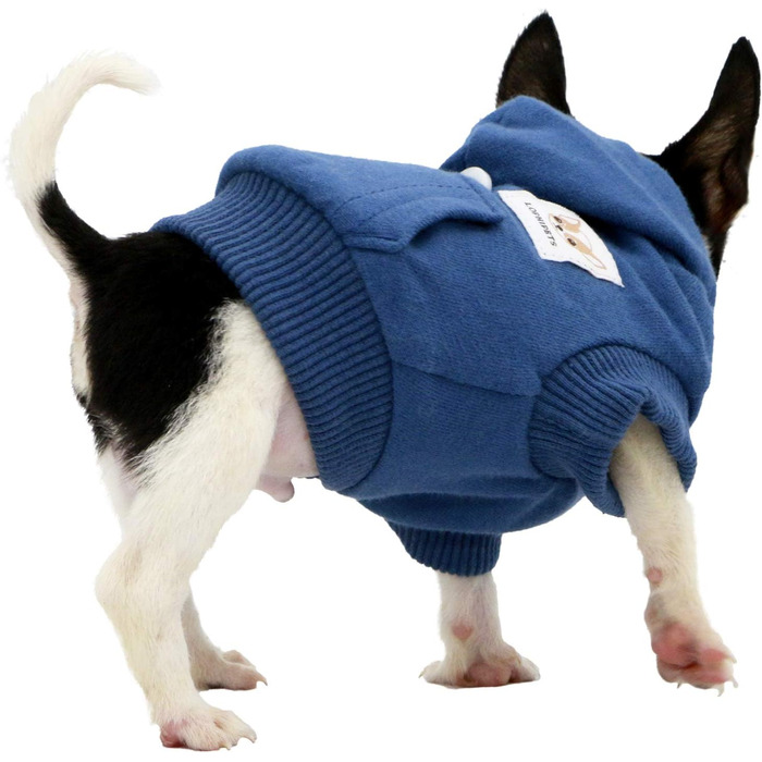 Світшот для собак LOPHIPETS з бавовни, для маленьких собак, чихуахуа, цуценят, на холодну погоду, темно-синій, розмір XXS (1 шт.)
