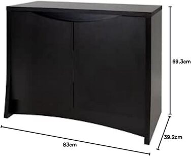 Тумба для акваріума Fluval Flex 123L, чорна, 82x42x75 см, преміум