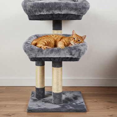 Подушка на платформу для котячого будиночка Abbylike, сіра, 40x40 см, 2 шт.