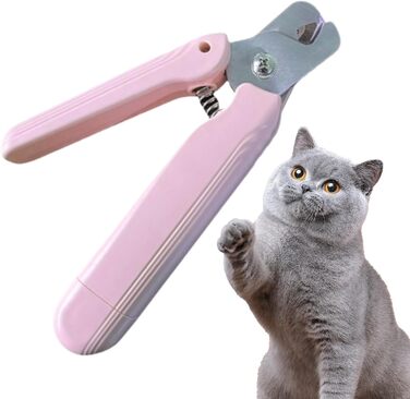 Електричний триммер для обрізки кігтів домашніх тварин 2-в-1 з LED-підсвічуванням, захисним насадком та ергономічним дизайном для собак та котів (рожевий)