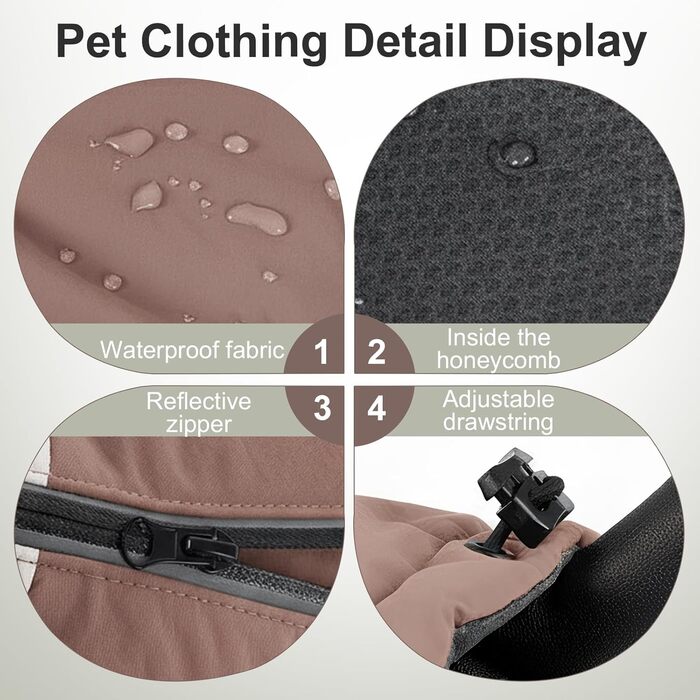 Зимова куртка для собак: тепла, непромокальна, з рукавами, для малих та середніх порід, для катання на лижах, з відбиваючими елементами, можна прати в машині