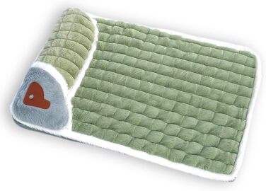 Ортопедична подушка для собак, малого та середнього розміру - миється, з неслизьким покриттям та високим бортиком - знімний чохол (сірий, S: 50×35 см)