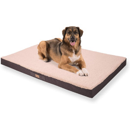 Баллу Лежанка для собак, коричнева, ортопедична, знімний чохол, XXL (120x100x10 см)