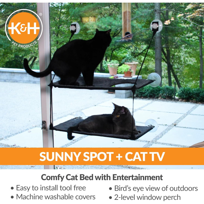 Кіттон - лежанка для котів на підвіконник, двоярусна, K&H Pet Products