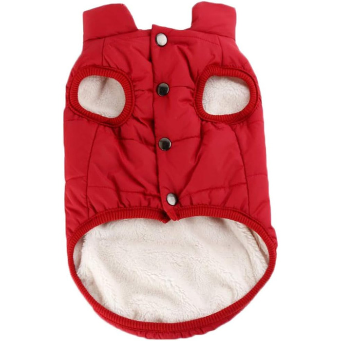 Теплий зимовий теплий жилет для собак з флісовою підкладкою, червоний (XS: 35 см)