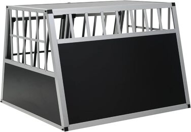 Транспортна переноска для собак Gecheer, розкладна переноска XXL для великих собак, алюміній та MDF, для безпечного транспортування в автомобілі (94 x 88 x 69 см)