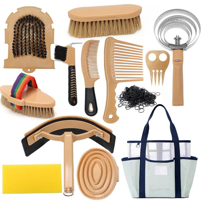 Набір для догляду за конем GHWMYD 13 предметів: щітки, гребінці, інструменти для грумінгу