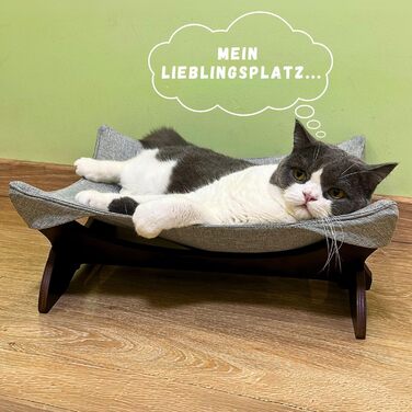 Крісло-гамак для котів та маленьких собак, крісло-лежанка для тварин, коричневе