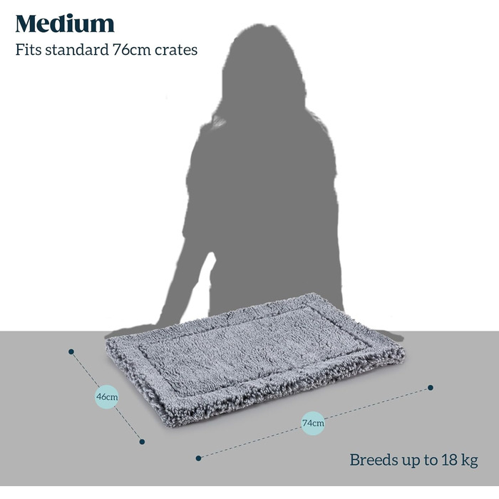 Міцне ліжко для собак Toutwool - стійке до гризіння, для собак, що гризуть, розмір L (58x41x5 см), сірий колір