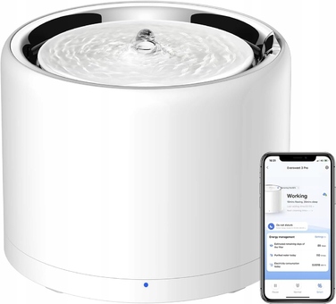 Фонтан-поїльник для тварин Petkit з металевої сталі, 1800 мл