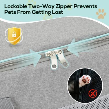 Транспортна сумка Cozary для кота/собаки: переноска для тварин, легка переноска-кошик з знімним підкладкою (44x30x30 см, сіра)