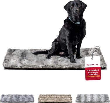 Килимок для собак HS-Hundebett® з підкладкою та антиковзаючою основою XS (45x65 см) – М'який та пральний – Зручна лежанка для собак – Виготовлено в Німеччині
