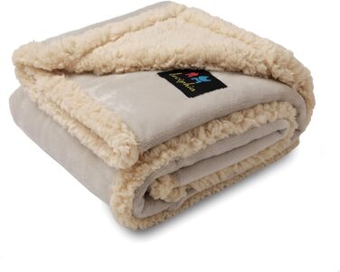 Водонепроникний плед для собак Luciphia, флісовий, для тварин, 145 x 165 см (сірий/білий)