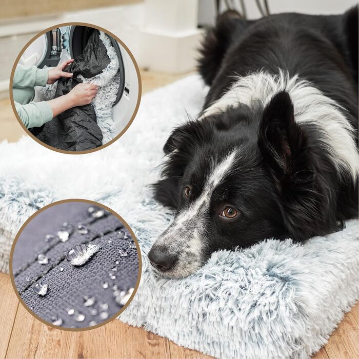 Крісло-ліжко для собак Amazinggirl 120x80 см - м'яке, зручне, для малих, середніх та великих собак, сірого кольору, з можливістю прання