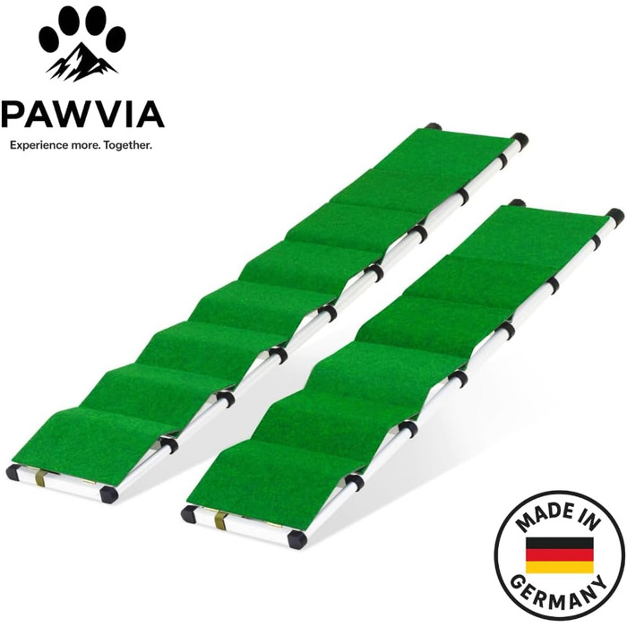 Рампа для собак Extra Lange – 2,6 м, телескопічна, з алюмінію – для великих собак, сумісна з SUV, автодомом та легковими автомобілями – Made in Germany