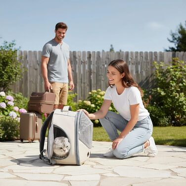 Сумка-переноска для собак та котів, сіра. Зручний регульований ремінь, для подорожей, прогулянок, транспортування