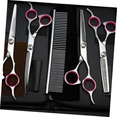 Набір для грумінгу домашніх тварин: ножиці для собак та котів (вигнуті, прямі, зубчасті) та гребінець для догляду за шерстю