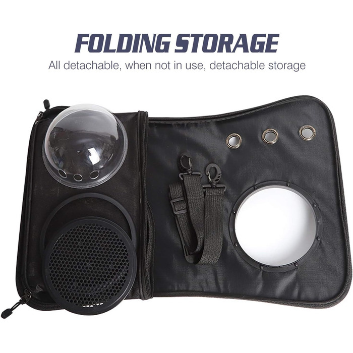 Транспортна переноска для котів та собак PETCUTE - м'яка, складана, сіра, 40x25x25 см