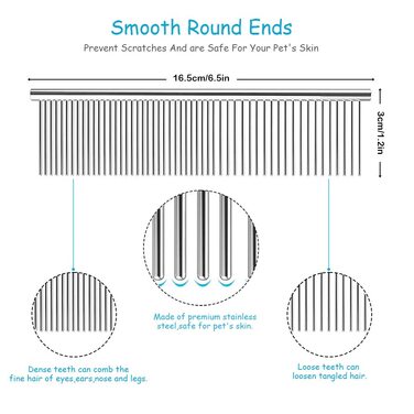 Набір для догляду за шерстю собак: щітка-пучок, інструмент для видалення підшерстя Pet Pro, гребінець, набір для грумінгу, видалення ковтунів та шерсті (рожевий)
