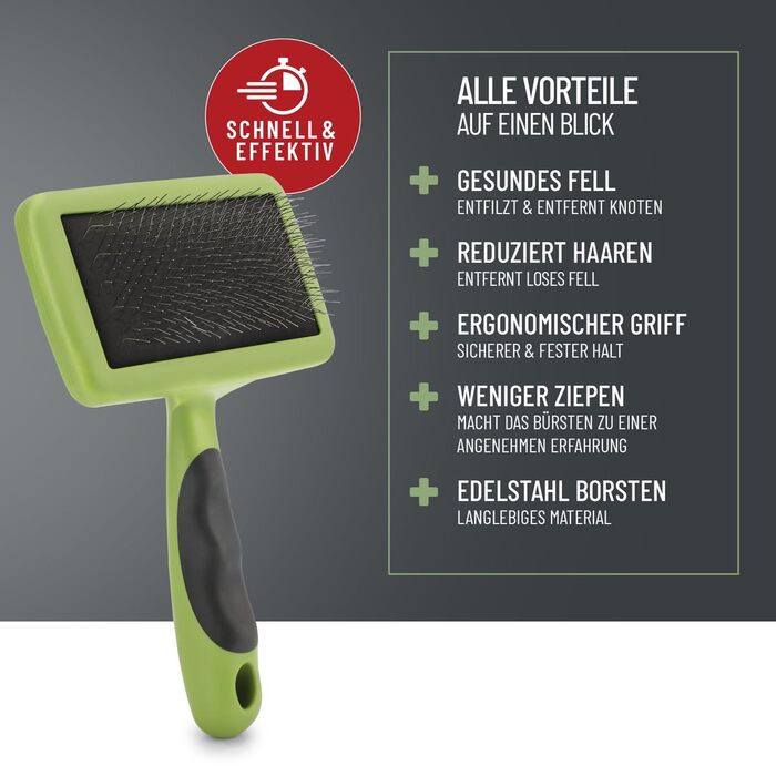 Щітка для собак та котів ReaVET, знімає підшерсток та ковтуни, для великих та середніх порід, (L/M)