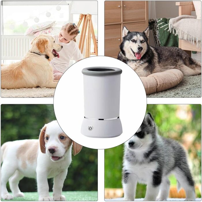 Очисник лап для великих собак - портативний аксесуар для собак, видаляє бруд та сміття з лап. Чисті лапи (білий)