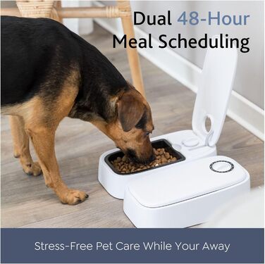 Автоматичний годівниця для собак та котів TRIXIE TX2, 2 контейнери по 0,3 л, чорно-біла, 24372