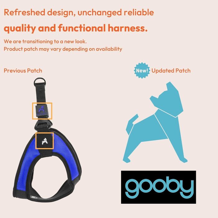 Gooby Escape Free Easy Fit шлейка для собак, протиутечна, синя, розмір L