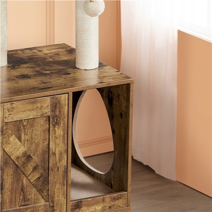 Ігровий комплекс для котів Yaheetech: низька дряпачка, лежанка та стовп-дряпалка (101-160 см)