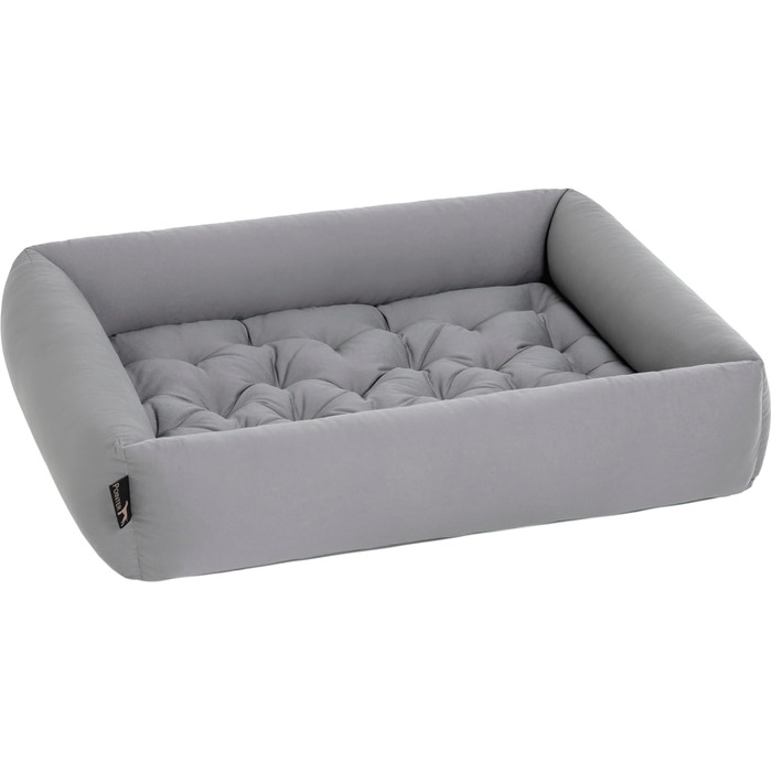 Ортопедичне ліжко для собак середніх порід - Pointer, знімний матрац, миється до 95°C, стійке до подряпин та укусів, Made in Germany (L - 80x70 см, світло-сірий)