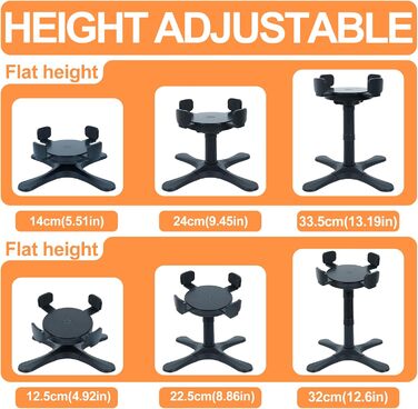 Підставка для годівлі собак, регульована по висоті, миска для води та корму, підвищена, регульована висота 5.5', 9.45', 13.2', стабільна та неслизька, для малих, середніх та великих собак, чорна