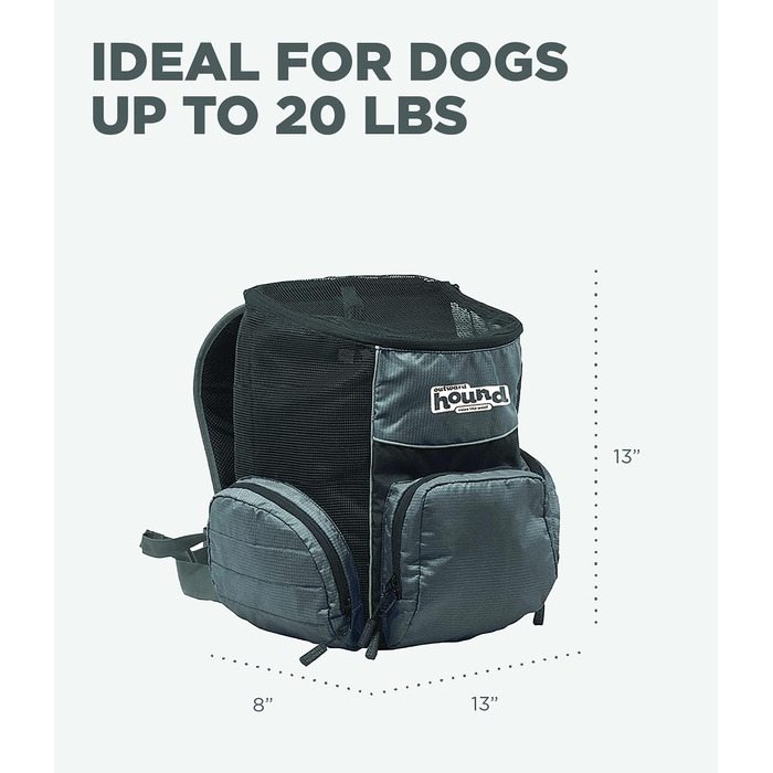 Рюкзак для собак Outward Hound PoochPouch, регульований, сірий