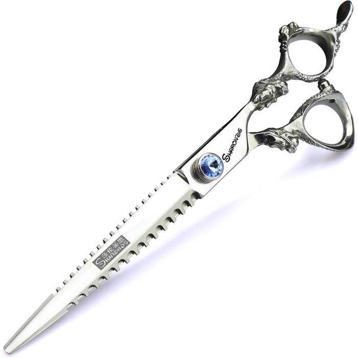 Ножиці для грумінгу домашніх тварин, японська сталь 440C, 7 дюймів + ножиці для фінальної обробки, сріблясті