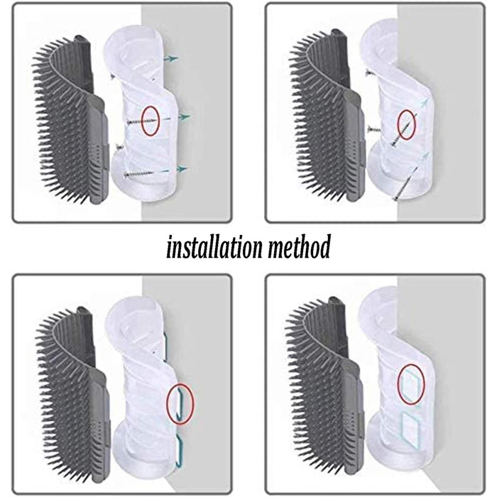 Гребінець для котів, самостійний грумінг, для довгошерстих та короткошерстих, іграшка-щітка, 2 шт.
