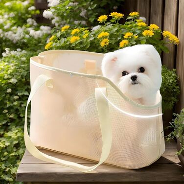 Сумка-переноска для котів, дихаюча сітчаста переноска, 32 x 22 x 18 см, надійна, для прогулянок та активного відпочинку (M)