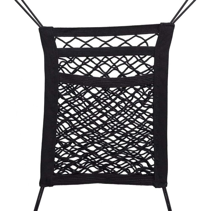 Сітчаста перегородка для собак у машину, універсальна для передніх сидінь, з 2 кишенями для зберігання