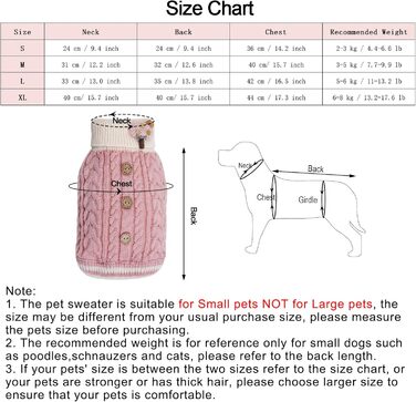 Пуловер для собак з коміром-горловиною, теплий зимовий одяг для собак та кошенят, теплий одяг для собак середнього розміру (Medium)