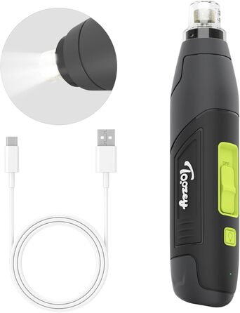 Електричний точило для собачих кігтів Toozey Krallenschleifer: 3 швидкості, LED-підсвітка, для середніх та великих собак (жовтий)