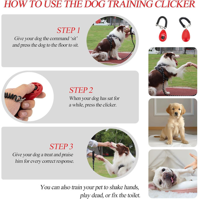 Сумка для ласощів для собак COOWONE з кликером для дресирування, водонепроникна, з тримачем для пакетів, чорна