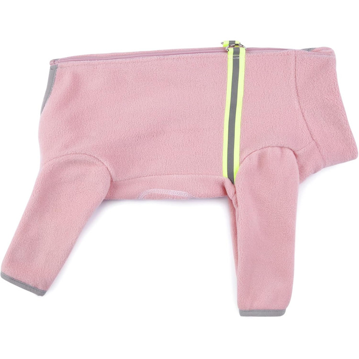 Теплий зимовий одяг для собак: теплий флісовий костюм з світловідбиваючим блискавкою, піжама для собак, костюм (XL, Рожевий)