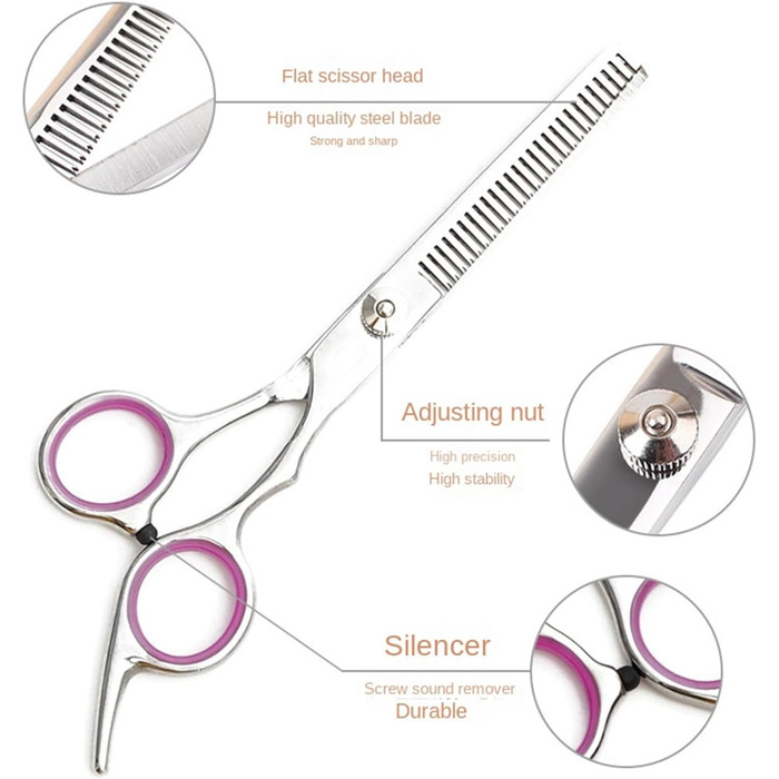 Набір професійних ножиць для собак 3 в 1, набір ножиць для грумінгу собак, ножиці для собак з прямим лезом та зубчастим лезом, для собак, котів та інших тварин