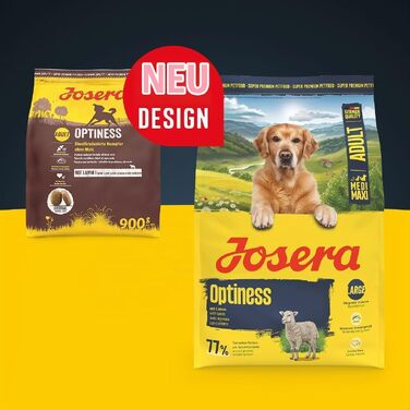 Сухий корм для великих дорослих собак Josera Optiness з ягнятиною та рисом, 12.5 кг