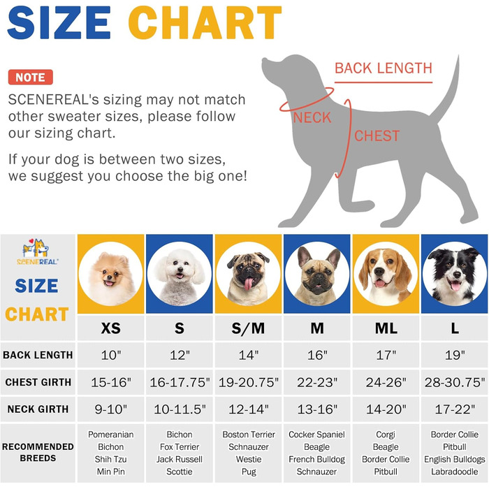 Светр для собак SCENEREAL: теплий, м'який, з ролкрагом, для великих, середніх та маленьких собак, XS1 (Обхват грудей 15'-16'), хакі, розмір S/M