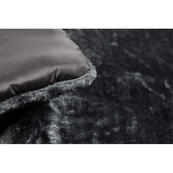 Кілимок для собак Zollner, 60x90 см, сірий, з поліестеру, знімне покриття, переносний