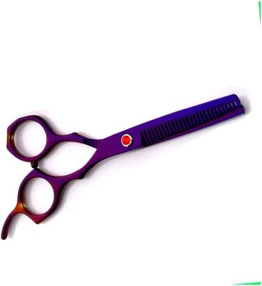 Професійна ножиця для собак, вигнута ножиця для стрижки шерсті, набір ножиць з нержавіючої сталі, для догляду за шерстю тварин (фіолетовий)