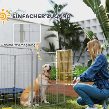 Летворешечка PawHut для собак та кошенят, 8 панелей, 80x100 см, для вулиці