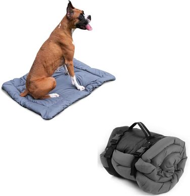 Складане водонепроникне ліжко для собак, матрац, килимок для собак для подорожей, кемпінгу, на вулицю, з антиковзною основою, 90x60 см